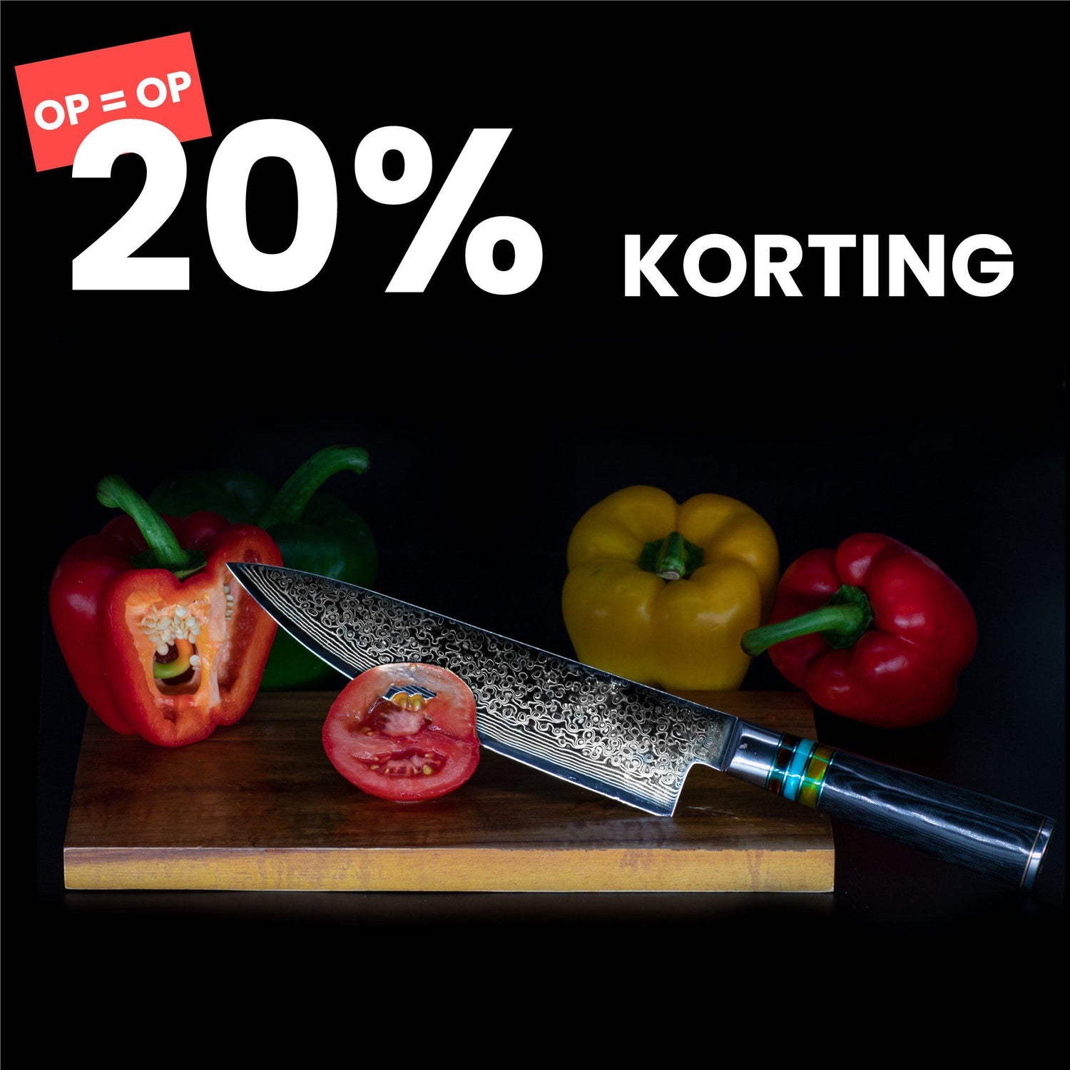 Koop 3 of meer messen en ontvang 20% korting