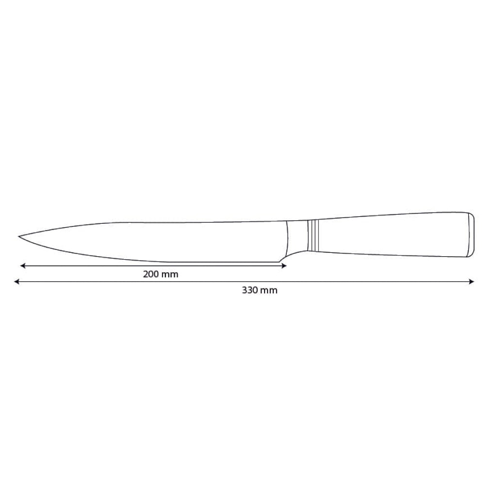 Shinrai Knives - Micarta Jewels Damascus Carving Knife 20 cm
