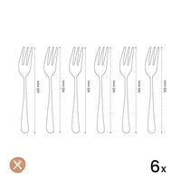 Amefa - Drift 6 Gebaksvorkjes - Zilver Gebaksvorkjes Amefa