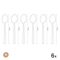 Amefa - Drift 6 Theelepels - Zilver Theelepels Amefa