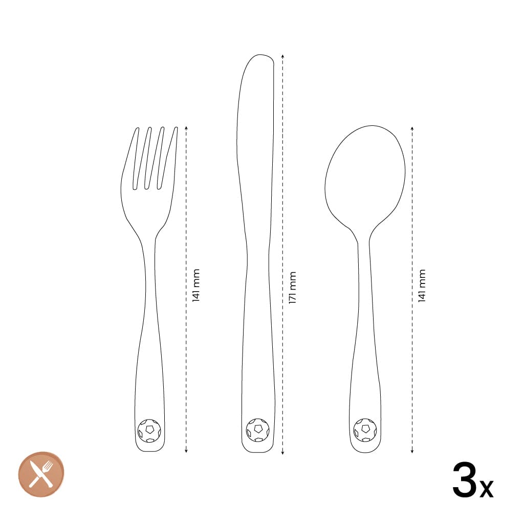 Amefa - Footie 3-delig Kinderbestek Kinderbestek Amefa