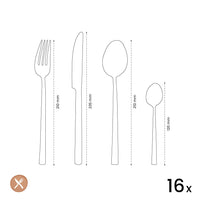 Amefa - Manille Stonewash 16-delige Bestekset - Koper Bestekset Amefa
