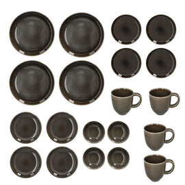 Blomus - Canju Crockery set 4 people, 20 pieces Pewter Blomus - Canju Serviesset 4 pers, 20 delig Pewter Serviesset Blomus