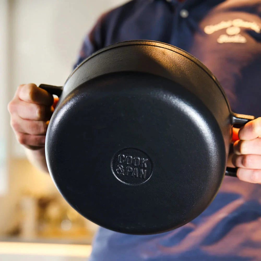 Cook & Pan - Signature Gietijzeren Braadpan 28 cm - 6.5 liter Braadpan Cook & Pan