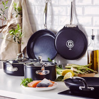 Batterie de cuisine GreenPan - Barcelona Pro 4 pièces 20/24/24 cm - 2 poêles + cocotte avec couvercle