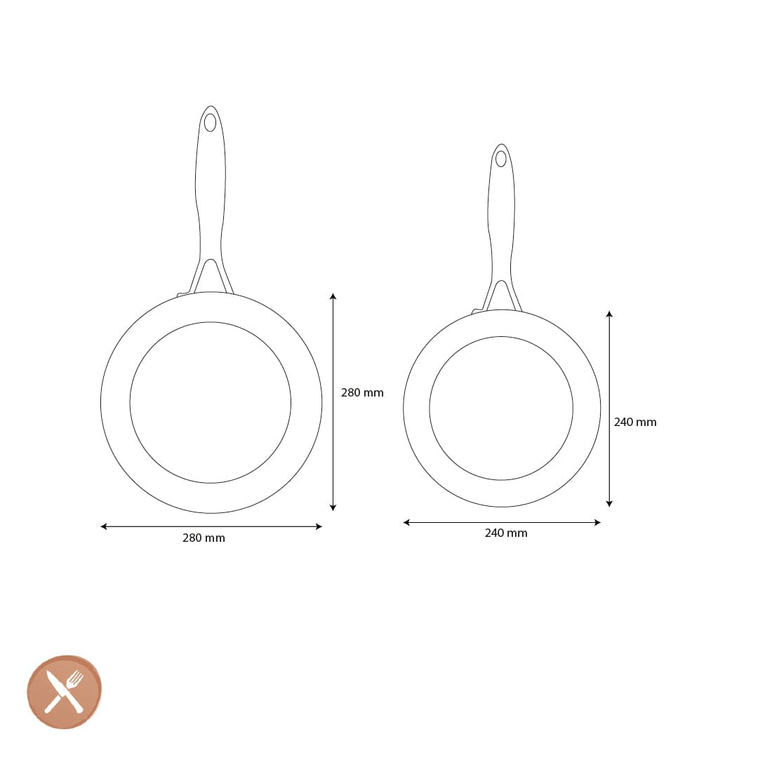 GreenPan - Geneva 2-delige Koekenpannenset 24/28 cm Pannenset GreenPan