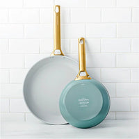 GreenPan - Padova Smokey Blue 2-delige pannenset met keramische antiaanbaklaag 20/28 cm Pannenset GreenPan