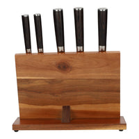 Hammered Damast BR 5-Delige Messenset + Magnetisch Messenblok Messenset met blok Shinrai Japan