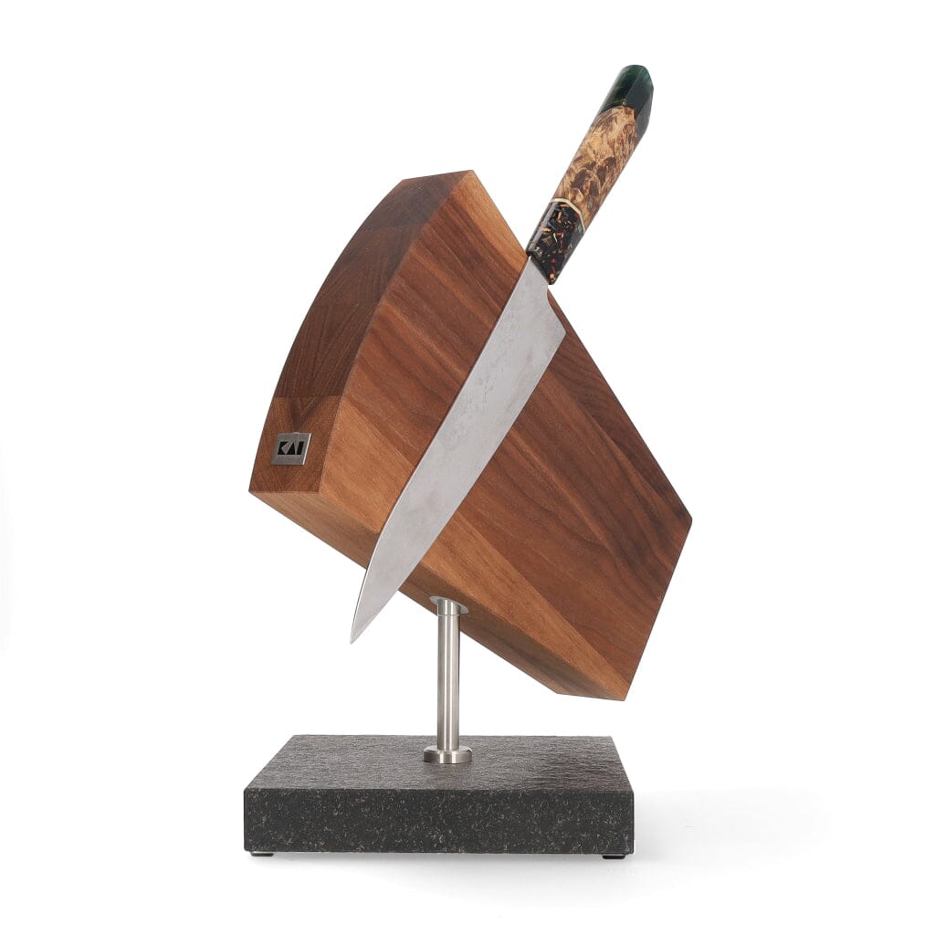 Kai Shun - Roterend Messenblok Graniet/Walnoot Kai Shun