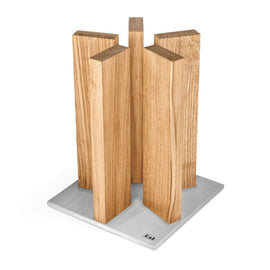 Kai Shun - ''Stonehenge'' Knife block Stainless steel/Oak Kai Shun - ''Stonehenge'' Messenblok Roestvrij staal/Eiken Messenblok Kai Shun