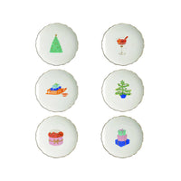 &Klevering - Assiettes à pâtisserie Feast - Lot de 6 &Klevering