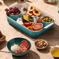 Le Creuset - Heritage Ovenschaal rechthoekig Blue Riviera 32 x 24 cm Ovenschaal Le Creuset