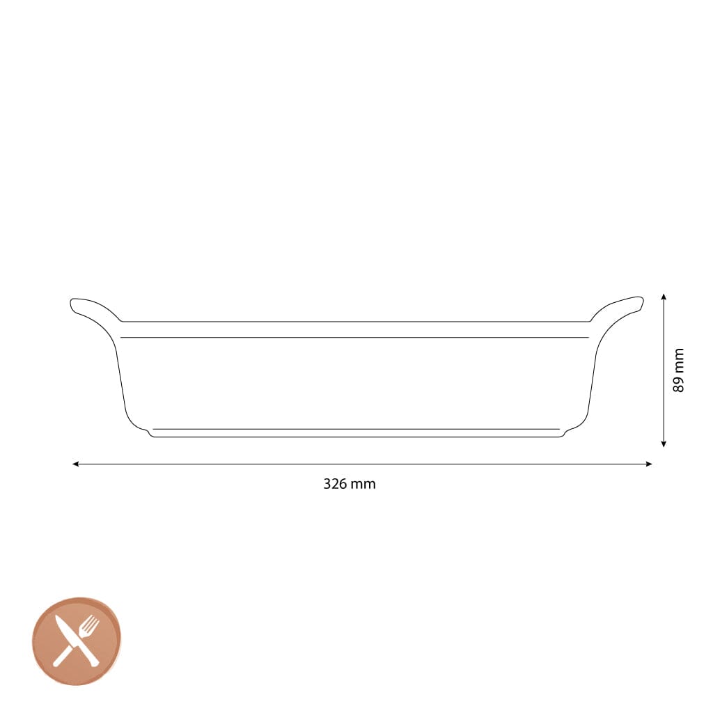 Le Creuset - Heritage Ovenschaal rechthoekig Thyme 26 x 19 cm Ovenschaal Le Creuset