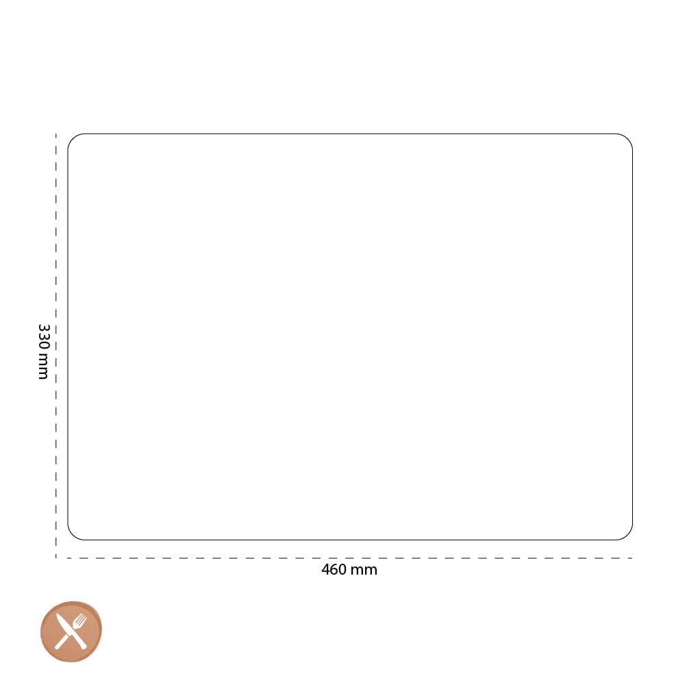 Leonardo - Placemat Leer 33x46cm - Licht Grijs Placemat Leonardo