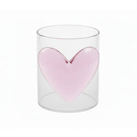 Lepelclub - Glas Hart - Roze Drinkglazen LepelClub