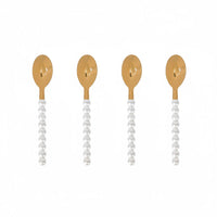 Lepelclub - Cuillères à café - Perle - Lot de 4 LepelClub