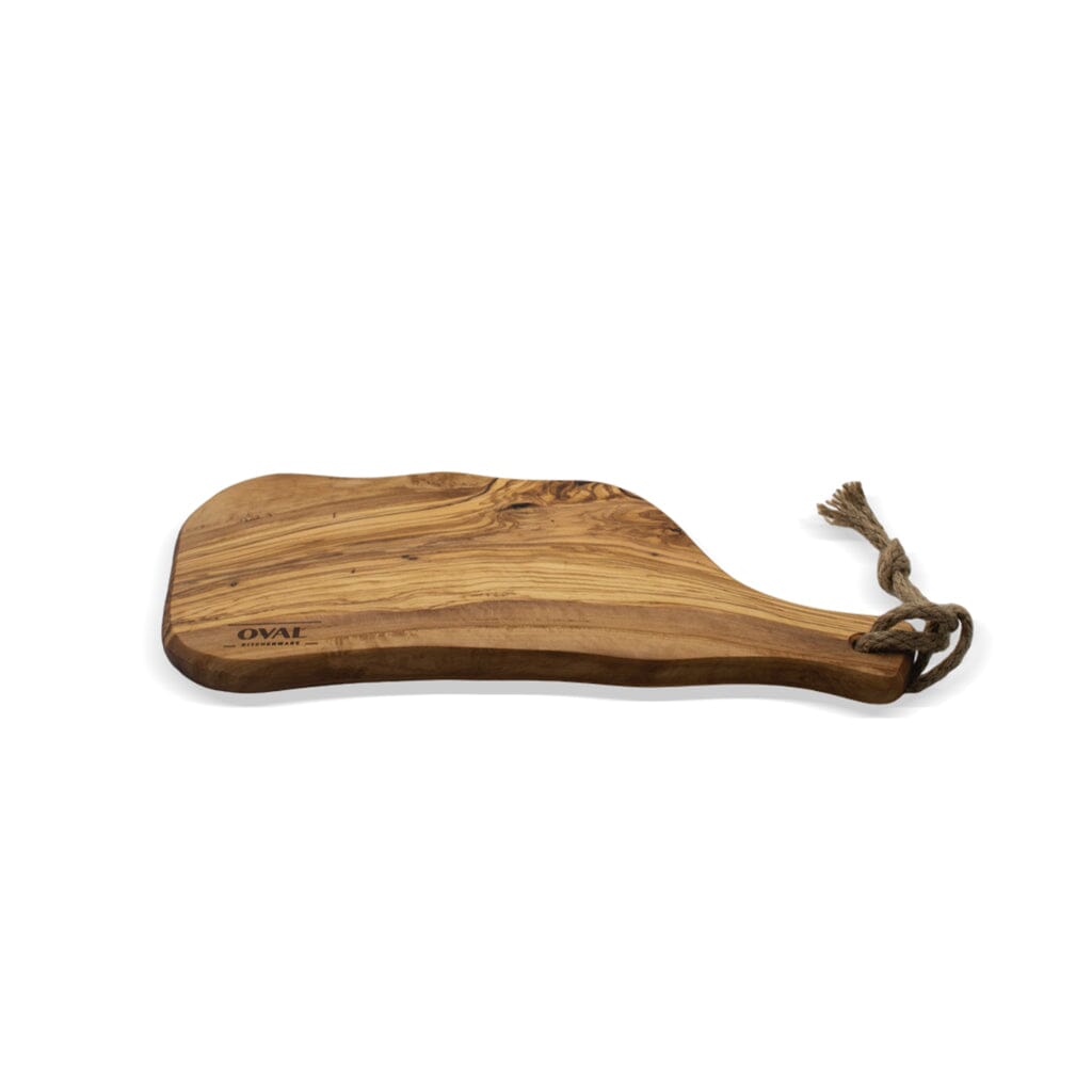 Oval - Olijfhouten Serveerplank Rustique met handvat 40-45 cm Oval Kitchenware