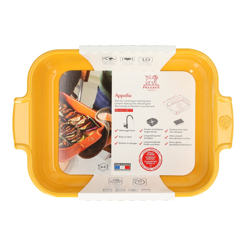 Peugeot - Appolia Ovenschaal Rechthoekig 32 cm Saffraangeel Ovenschaal Peugeot
