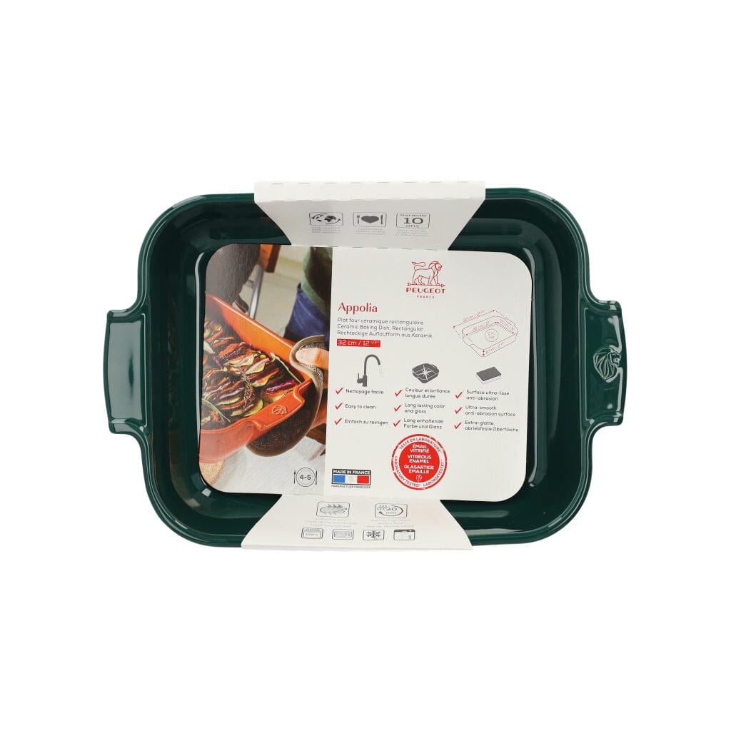 Peugeot - Appolia Rechthoekige ovenschaal 32 cm bosgroen Peugeot