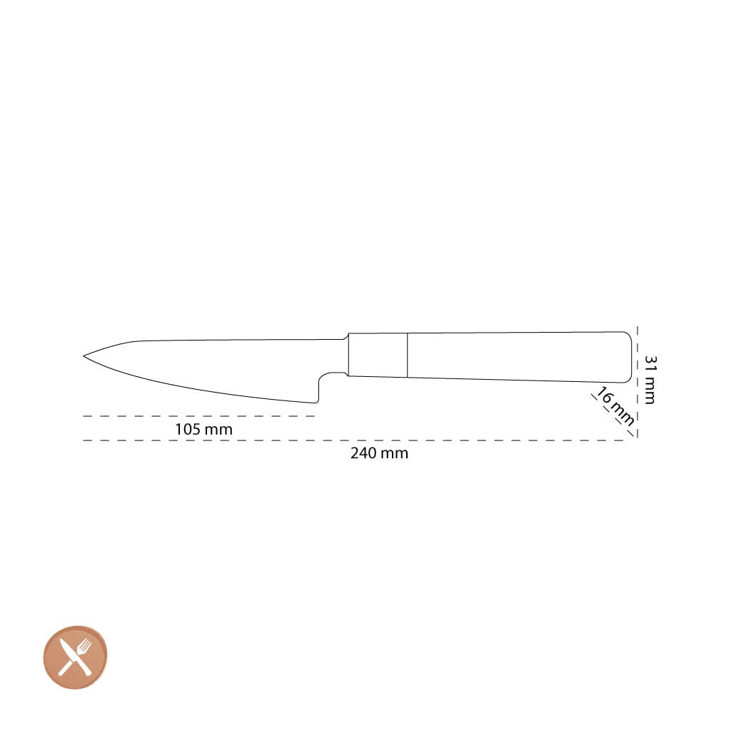 Shinrai Japan - Kurayami Damascus Schilmes 9 cm Schilmes Shinrai Japan