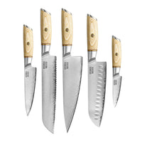 Shinrai Knives - Hikari Damascus 5-delige messenset Messenset Shinrai Knives