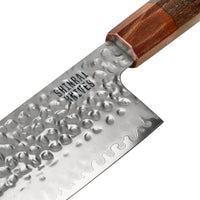 Shinrai Knives - Kigami Exclusive Damascus 2-delige set - Nakiri + Schilmes Messenset Shinrai Knives