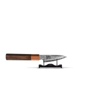 Couteaux Shinrai - Ensemble 4 pièces exclusif Kigami Damas - Kiritsuke + Couteau à pain + Nakiri + Couteau d'office Ensemble de couteaux Couteaux Shinrai