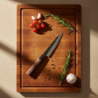 Shinrai Knives - Kurayami 5-delige Damascus Messenset - Koksmes + Broodmes + Nakiri + Officemes + Schilmes Messenset Shinrai Knives