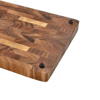 Planche à découper en bois de noyer de luxe Shinrai Knives - Bois de bout - 35 × 25 × 2,5 cm