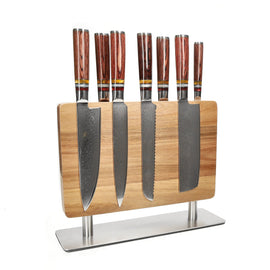 Shinrai Knives - Micarta Jewels 7-Piece Knife Set + Knife Block Stans Shinrai Knives - Micarta Jewels 7-delige Messenset + Messenblok Stans Messenset met blok Shinrai Knives