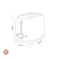 Smeg - Broodroosters | Crème | Jaren 50 | Toaster 2x2 Broodrooster Smeg