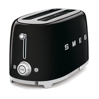 Smeg - Broodroosters | Zwart | Jaren 50 | Toaster 2x4 Broodrooster Smeg