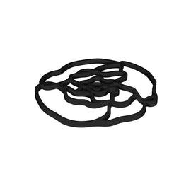 Tools2Cook - Silicone Coaster Peony Black Tools2Cook - Siliconen Onderzetter Peony Black Onderzetter Tools2Cook