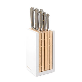 Wusthof - Classic Colour 7-piece knife set with block Velvet Oyster Wusthof - Classic Colour 7-delige messenset met blok Velvet Oyster Messenset met blok Wusthof