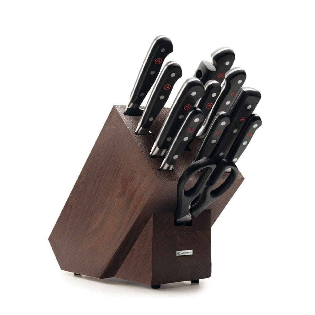 Wusthof - Classic Messenset 12-delig met bruin blok Messenset met blok Wusthof