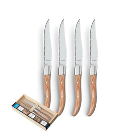 Amefa - Royal Steak 4 Steak Knives - Natural Wood Amefa - Royal Steak 4 Steakmessen - Natural Wood Bestekset Amefa