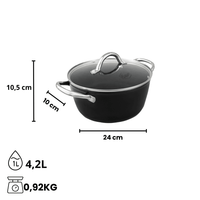 By C&P - Signature Kookpot 24 cm met glazen deksel By C&P