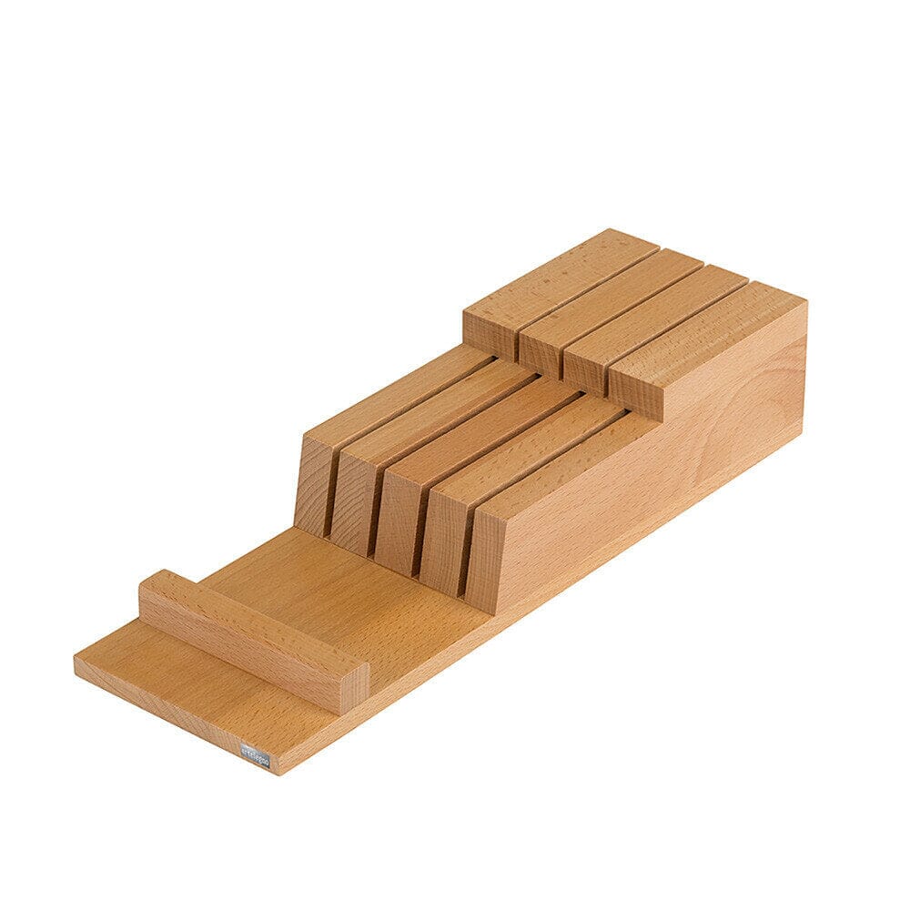 Italiaanse lade messenblok Beukenhout - 7 messen Messenblokken Artelegno