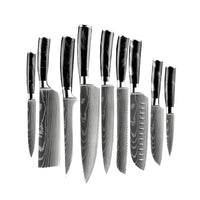 Japanse Damascus Print Onyx Epoxy - 9-delige Messenset Messensets Shinrai Japan