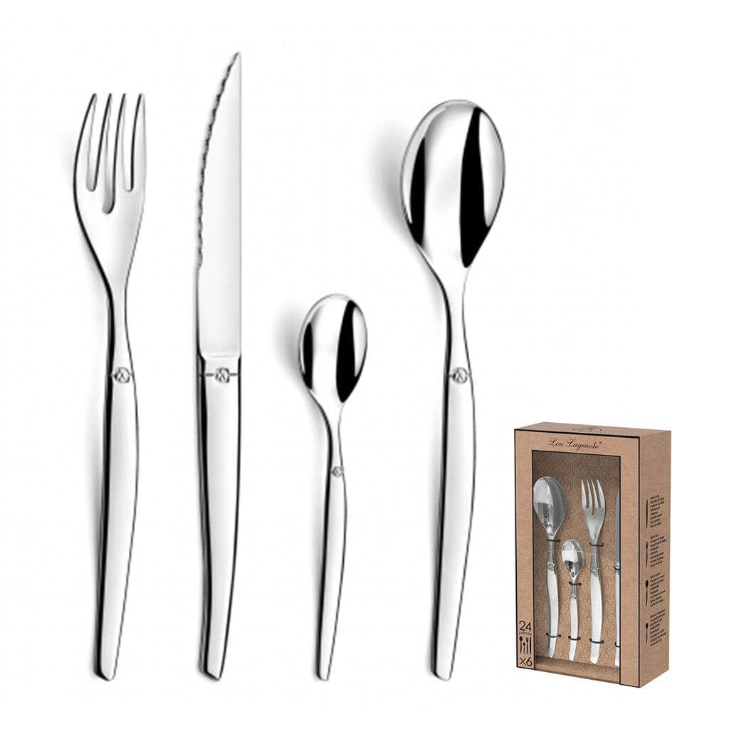 Lou Laguiole - 24-pc cutlery set in craft box - mirror Bestekset Lou Laguiole