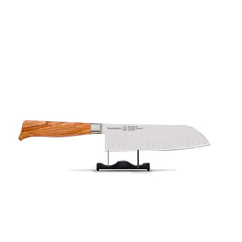 Messermeister - Santoku de luxe Oliva avec fossettes 16,5 cm Bezig met laden...