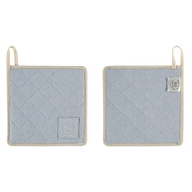 Witloft - Recycled Cotton Pot Holders (2 pcs.) - Sky Blue Witloft - Gerecycled Katoen Pannenlappen (2 st.) - Hemelblauw Pannenlappen Witloft