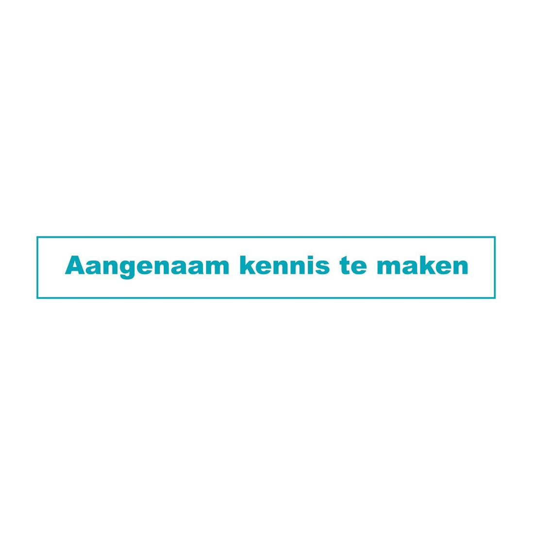 Aangenaam kennis te maken