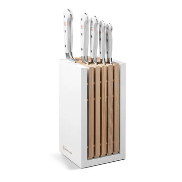 Wusthof - Classic Knife Set 6-piece with Bread Knife White with block