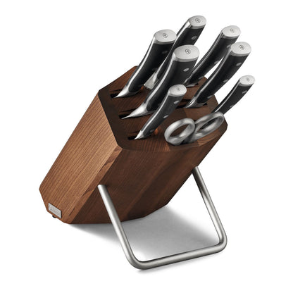 Wusthof - Classic Ikon 8-piece knife set with brown knife block