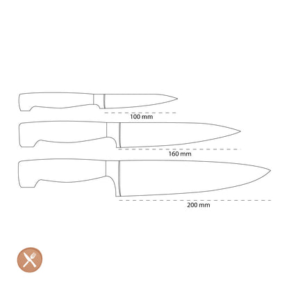 Zwilling - 4 Star Knife set 3-piece