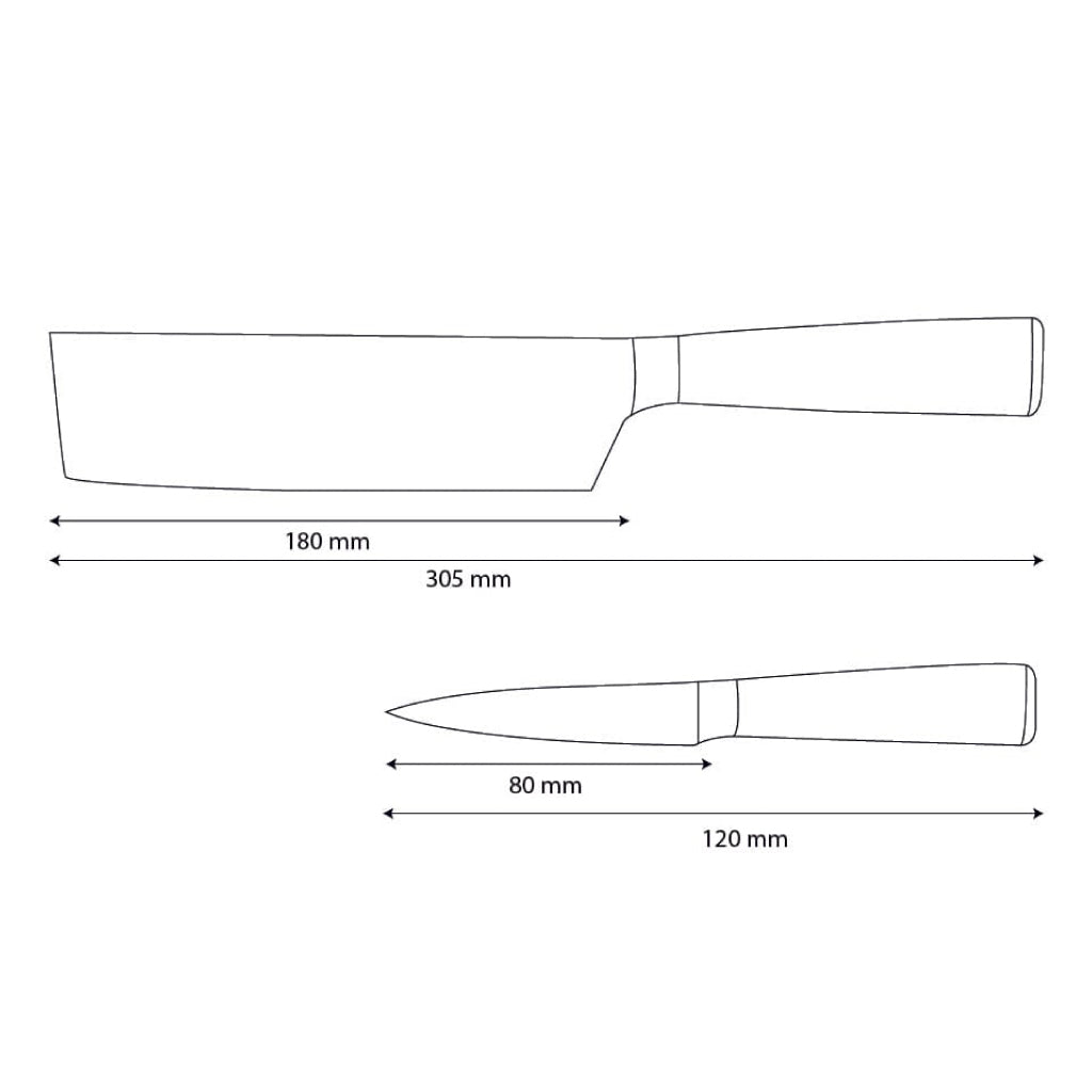Couteaux Shinrai - Ensemble de 2 couteaux en époxy et saphir imprimé Damas - Nakiri + couteau d'office