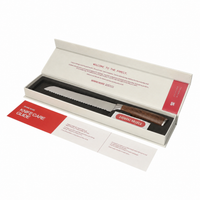 Shinrai Knives - Ensemble de 4 couteaux imprimés Damas - Couteau de chef, couteau à pain, couteau Nakiri et couteau d'office
