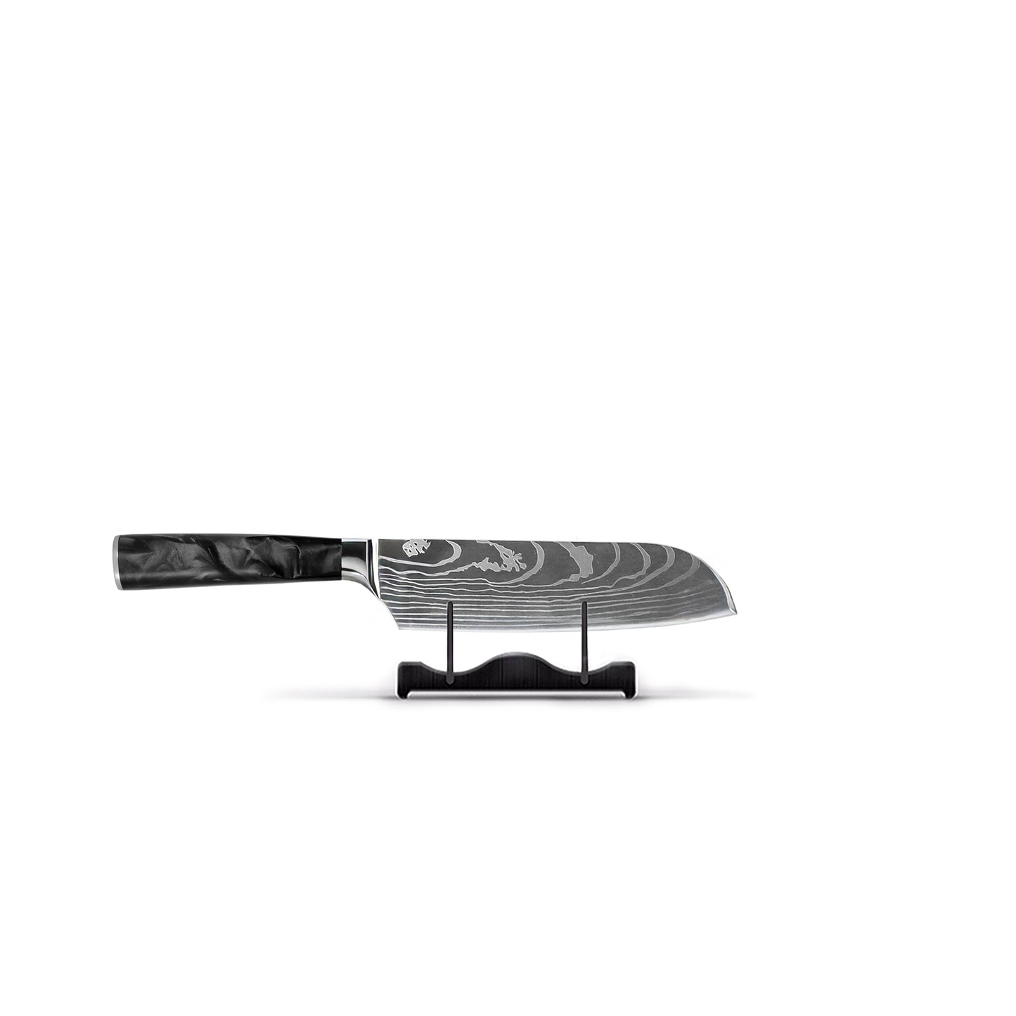 Série japonaise d&#39;impression onyx de Damas - Petit couteau Santoku (13 cm)