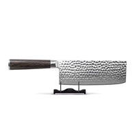 Shinrai Knives - Hammered Damascus BR Chinese Chef's Knife - 18 cm